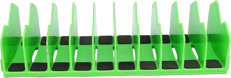 Zerodis منظّم 10 فتحة لملاقط مع قاعدة مانعة للانزلاق حامل أدوات متعدد الأغراض 9.8 × 2.6 بوصة - Image 5